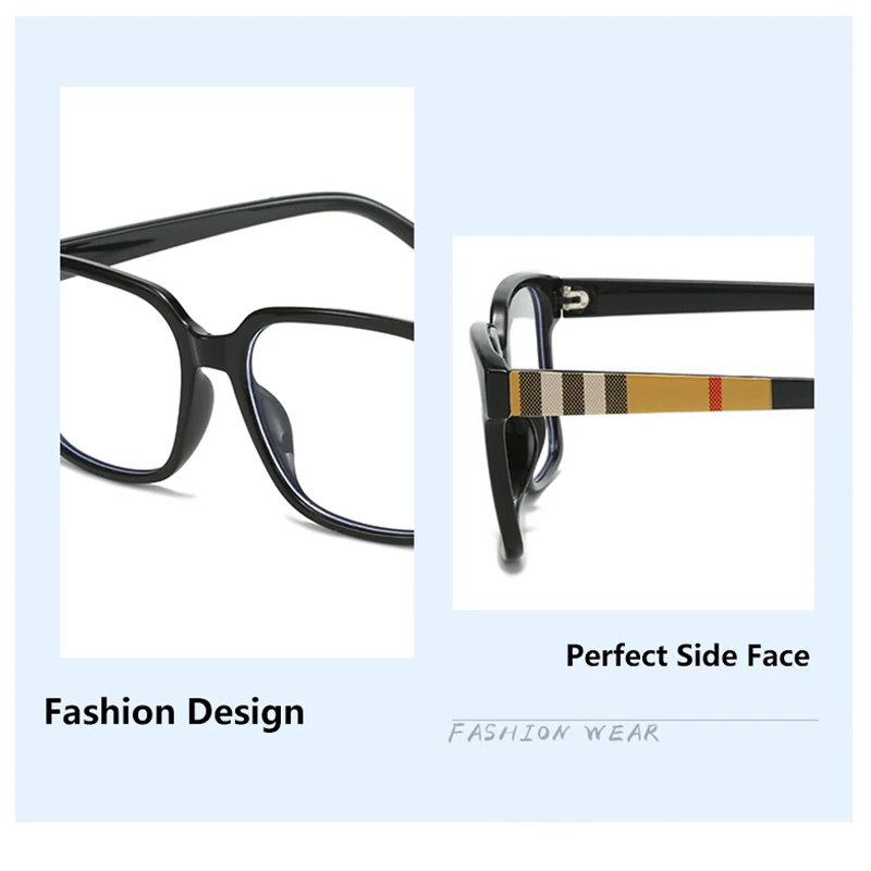 Retro Square Anti Blue Light Optical Glasses Frames For Women Men Brand Designer Female Fashion Computer Eyeglasses