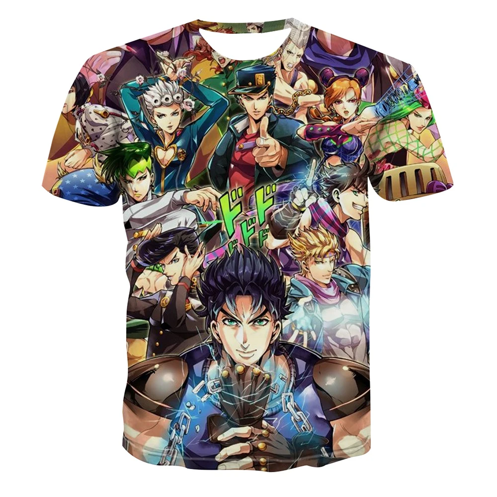Summer hot selling fashionable men's 3D printed anime adventure T-shirt short sleeved cool T-shirt