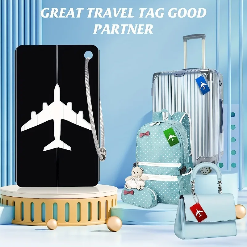 5/10pc Aluminum Travel Luggage Tag Durable Luggage Identification with Business Card Holder Fashion Tag Travel Accessories