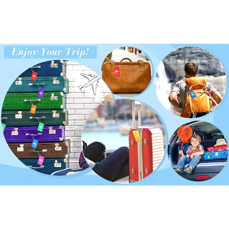 5/10pc Aluminum Travel Luggage Tag Durable Luggage Identification with Business Card Holder Fashion Tag Travel Accessories