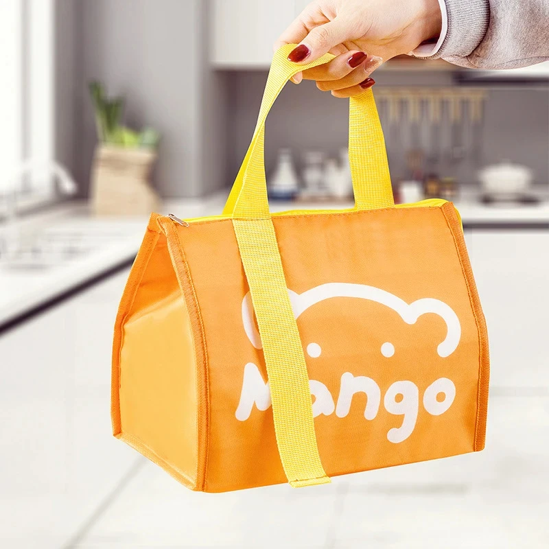 Portable Thermal Lunch Box Bags for Women Kids Food Storage Handbags Travel Picnic Pouch Insulated Cooler Bento Bag