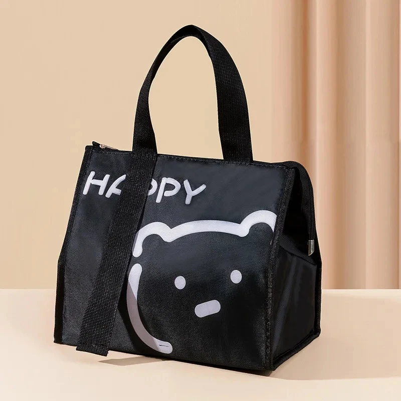 Portable Thermal Lunch Box Bags for Women Kids Food Storage Handbags Travel Picnic Pouch Insulated Cooler Bento Bag