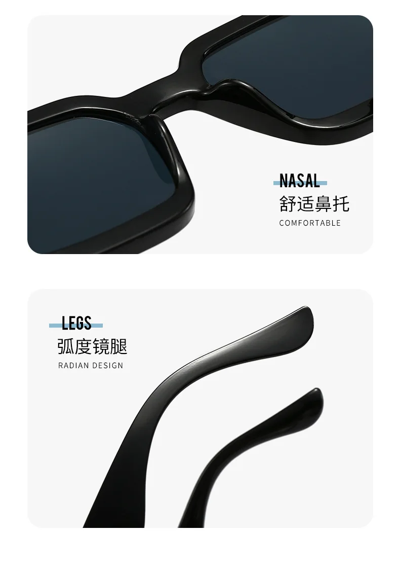 New Vintage Sunglasses Women Men Square Big PC Frame Sun Glasses Female Brand Retro Shades Fashion Sunglasses for Male Female