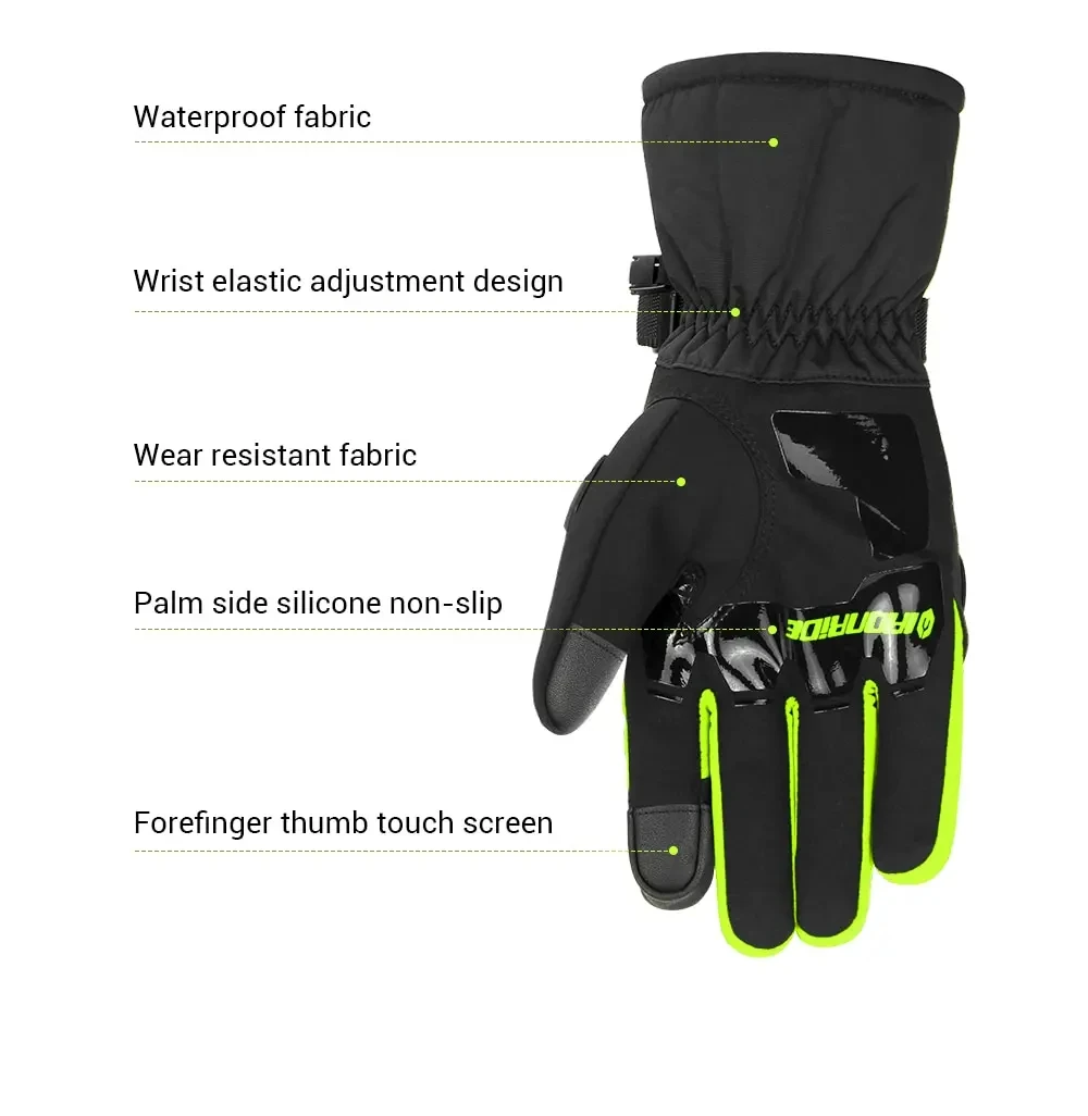 Motorcycle Gloves Waterproof Windproof Full Finger Moto Motorbike Riding Gloves Touch Screen Moto Motocross Gloves Winter