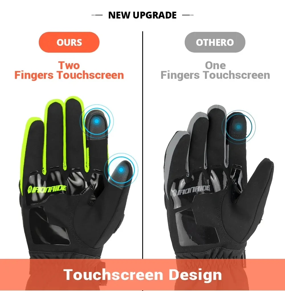 Motorcycle Gloves Waterproof Windproof Full Finger Moto Motorbike Riding Gloves Touch Screen Moto Motocross Gloves Winter