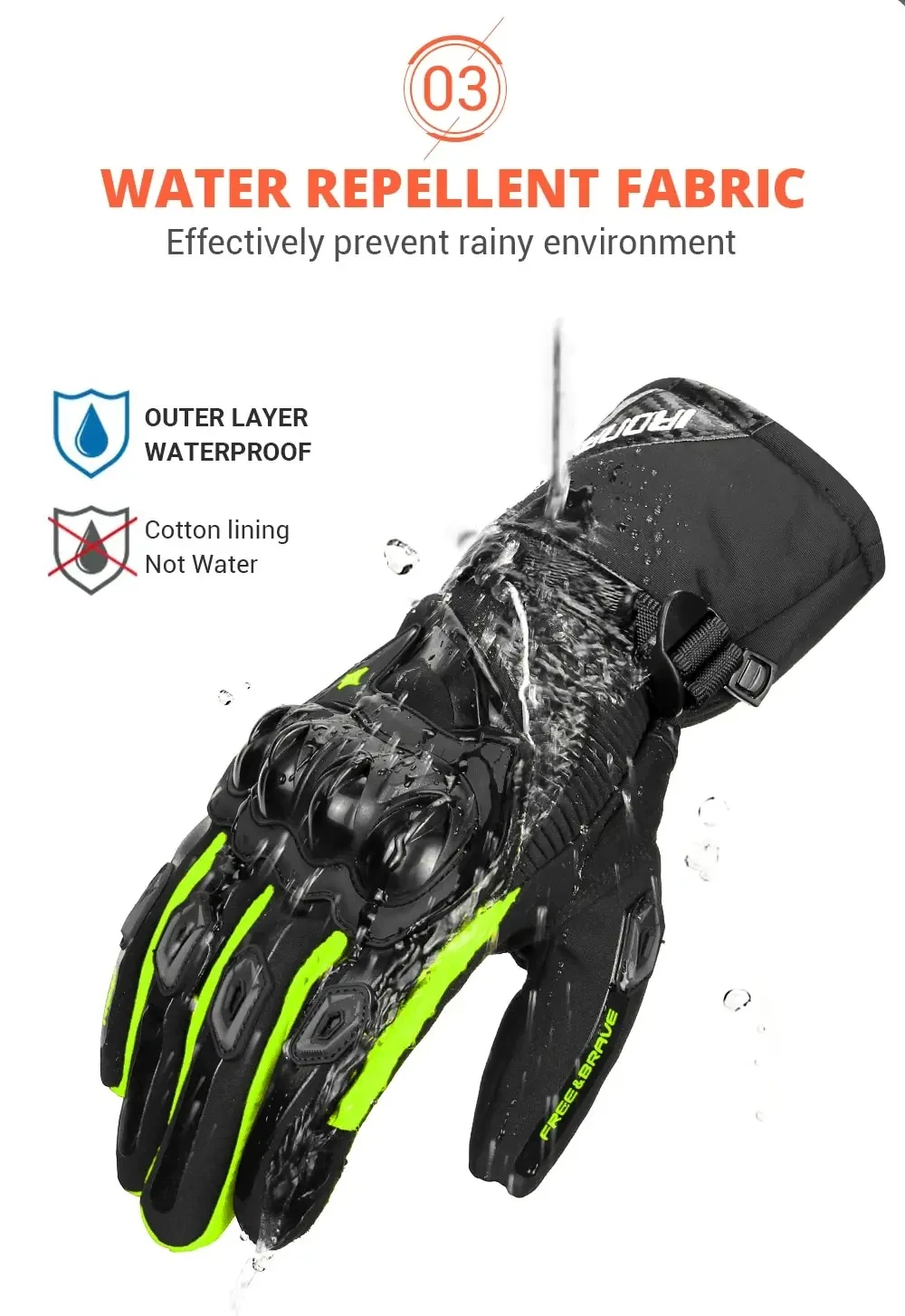 Motorcycle Gloves Waterproof Windproof Full Finger Moto Motorbike Riding Gloves Touch Screen Moto Motocross Gloves Winter