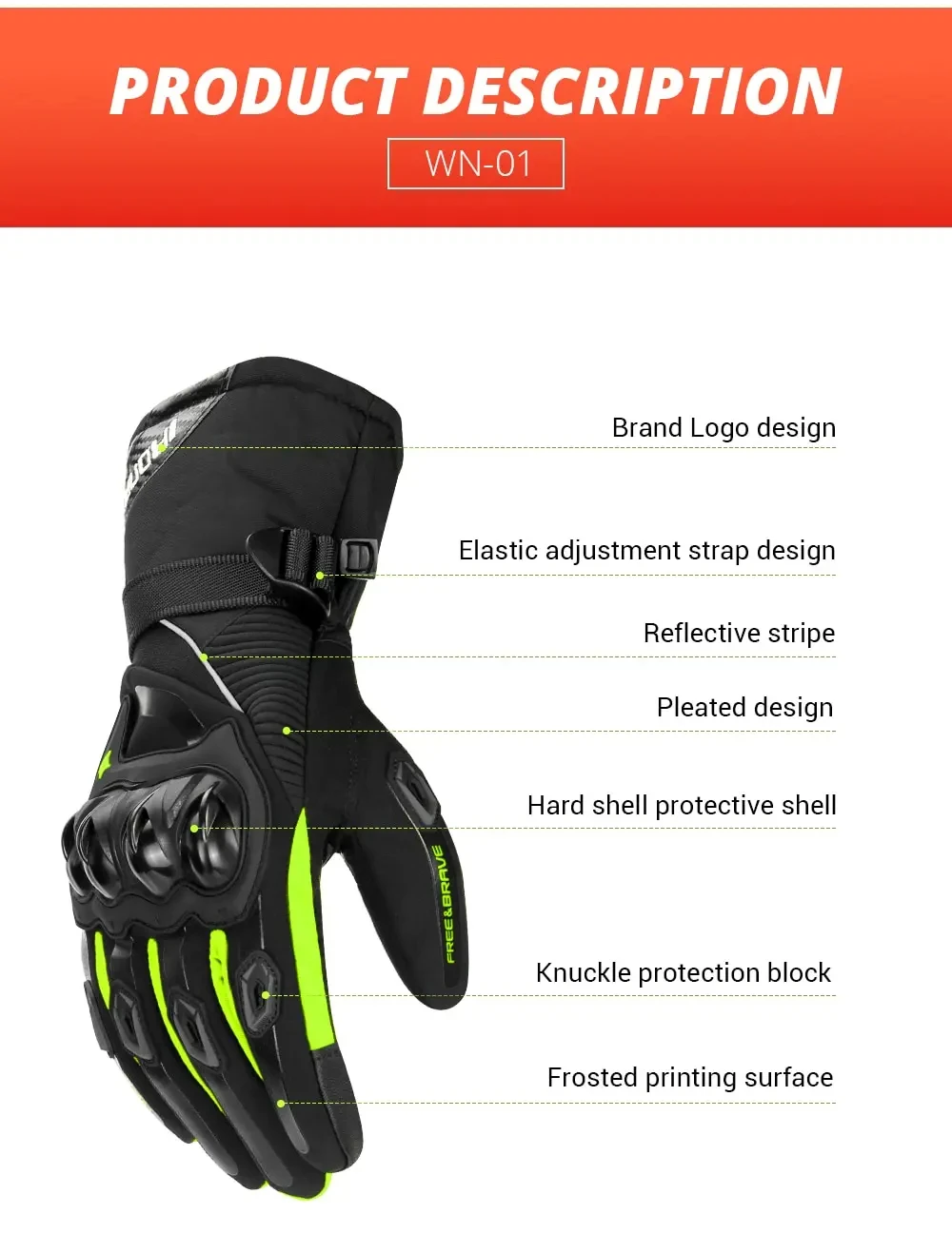 Motorcycle Gloves Waterproof Windproof Full Finger Moto Motorbike Riding Gloves Touch Screen Moto Motocross Gloves Winter
