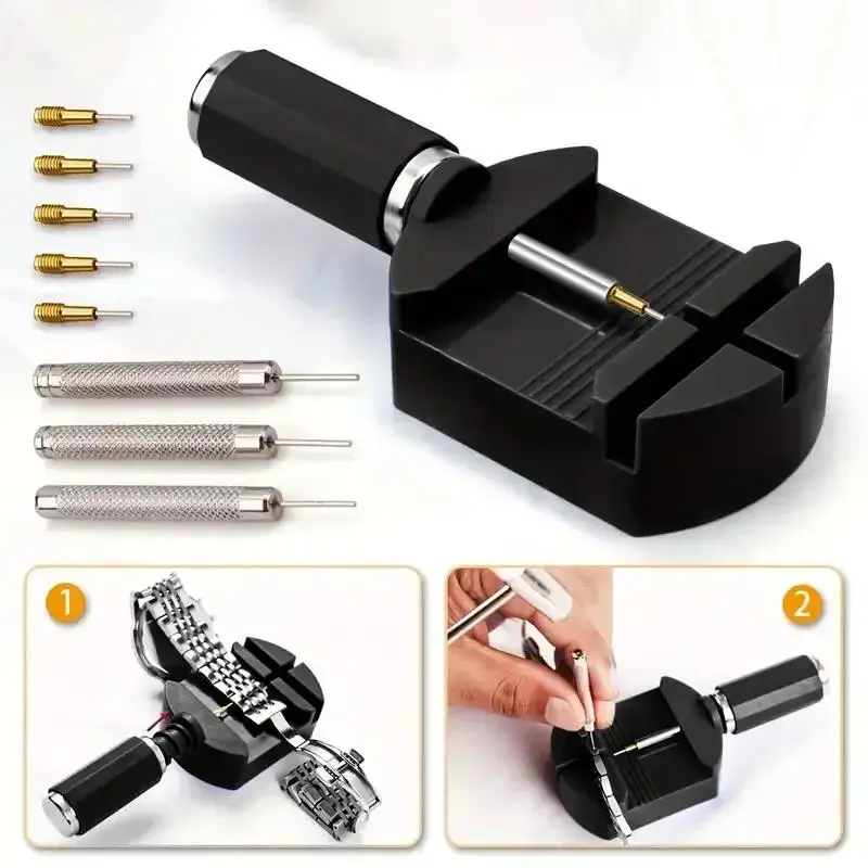 11pcs Repair Tool Strap Adjuster Band Tool With Pin Watch Bracelet Link Pin Tool Remover Easy To Remover Watch Regulator Tool