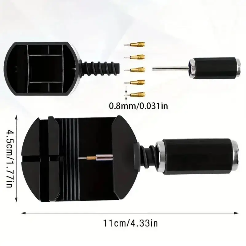 11pcs Repair Tool Strap Adjuster Band Tool With Pin Watch Bracelet Link Pin Tool Remover Easy To Remover Watch Regulator Tool