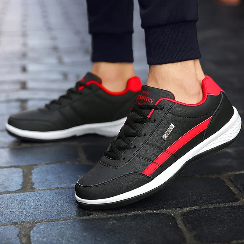 MAEDEF Shoes for Men Leather Sneaker Waterproof Casual Comfortable Men's Sneaker Lace Up Footwear Vulcanized Man Shoe Masculino