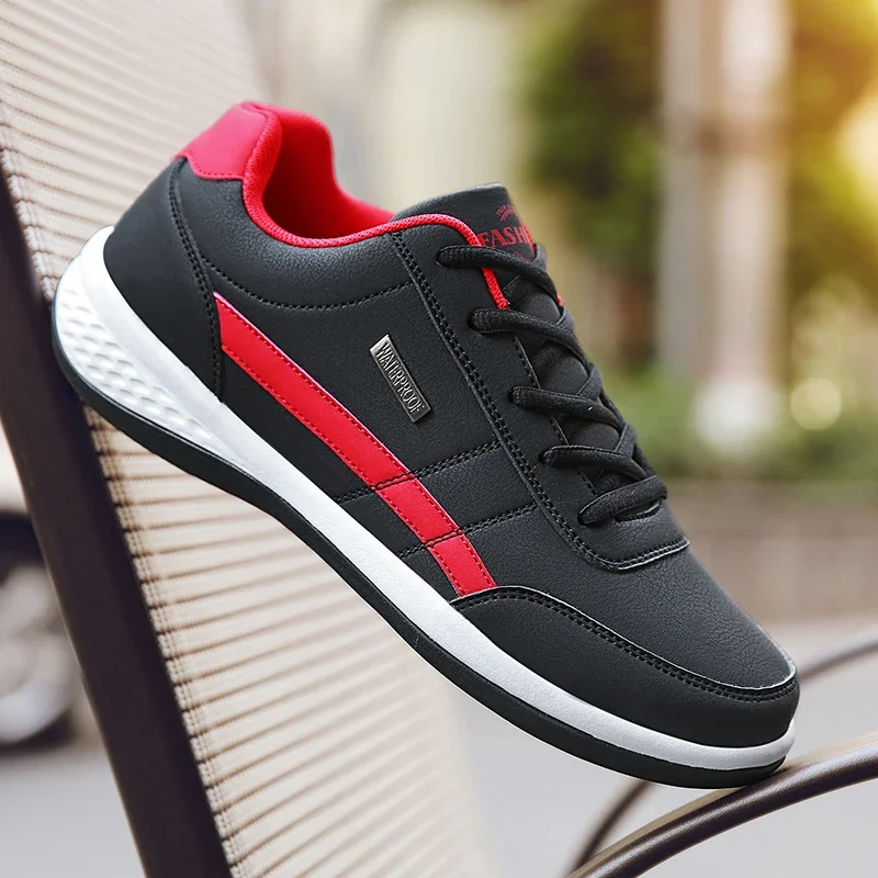 MAEDEF Shoes for Men Leather Sneaker Waterproof Casual Comfortable Men's Sneaker Lace Up Footwear Vulcanized Man Shoe Masculino
