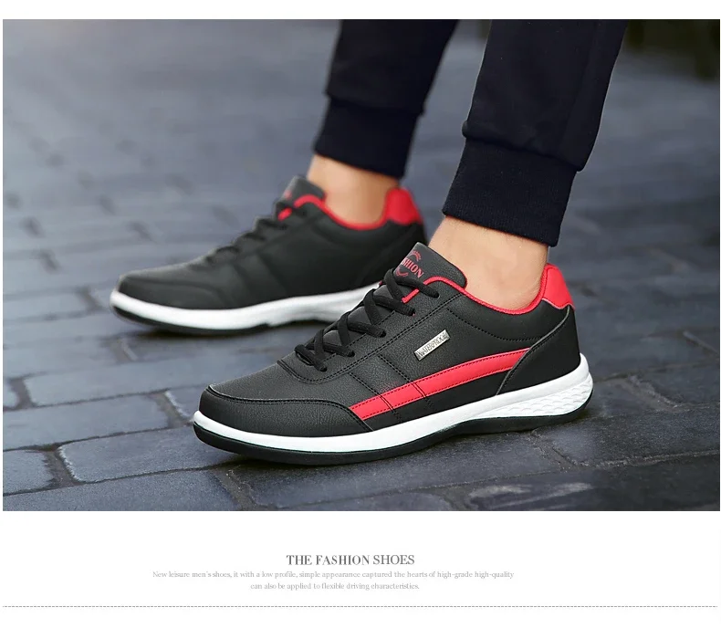 MAEDEF Shoes for Men Leather Sneaker Waterproof Casual Comfortable Men's Sneaker Lace Up Footwear Vulcanized Man Shoe Masculino