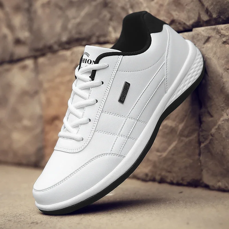 MAEDEF Shoes for Men Leather Sneaker Waterproof Casual Comfortable Men's Sneaker Lace Up Footwear Vulcanized Man Shoe Masculino