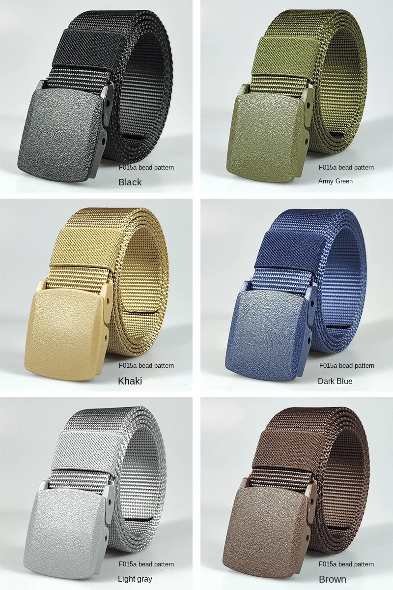 Automatic Buckle Nylon Women's Belts Canvas Outdoor Travel Premium Pants Sports Non-metallic Belts for Men White Black Blue Red