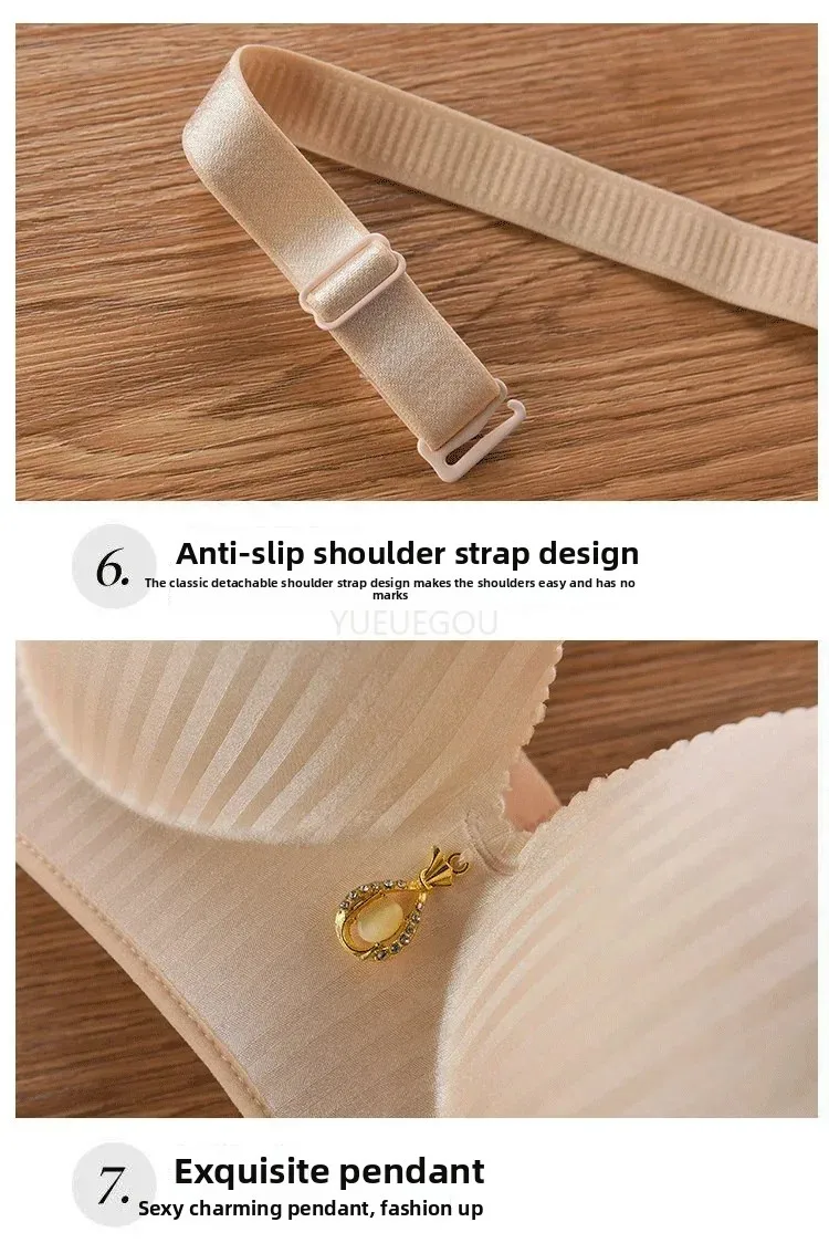 8CM Thick Padded Push Up Bra for Small Chest Seamless Wireless Comfort T-Shirt Bra Natural Lingerie with Adjustable Straps