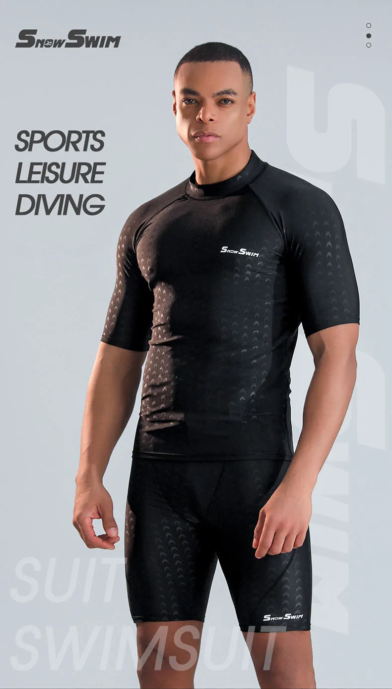 High Quality Men's Swimsuit Swim Shorts Five Quarter Quick Drying Loose Plus Size Swimming Kit Anti-embarrassment
