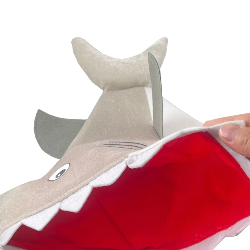Halloween Shark Headgear Oversized Hat Party Holiday Hat for Teens Men Women N58F