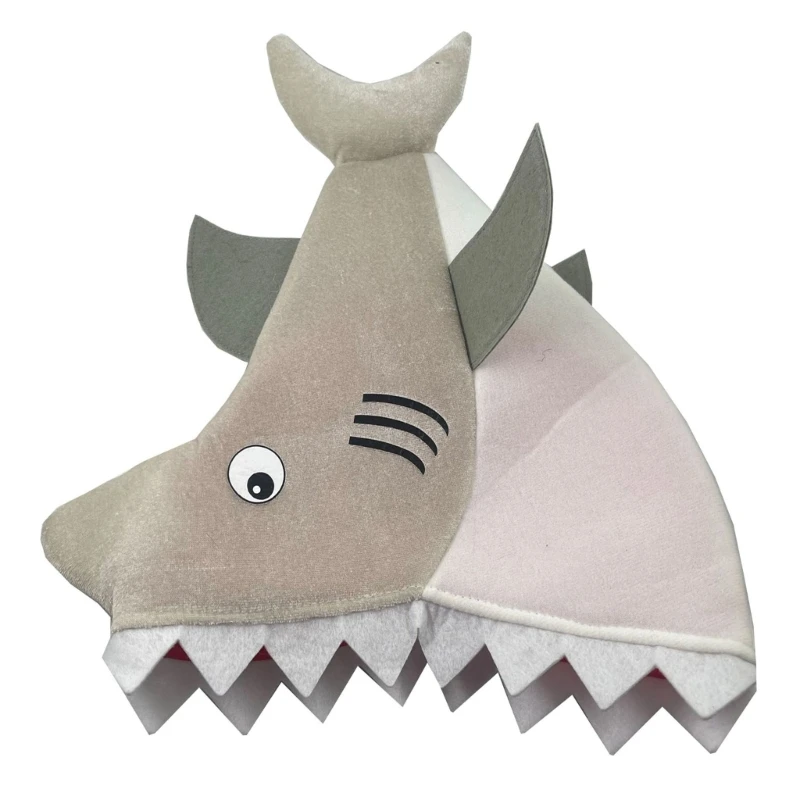 Halloween Shark Headgear Oversized Hat Party Holiday Hat for Teens Men Women N58F