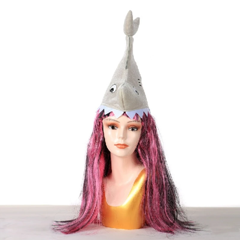 Halloween Shark Headgear Oversized Hat Party Holiday Hat for Teens Men Women N58F