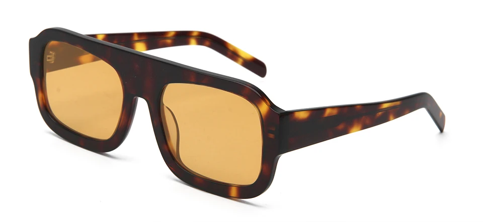 VEH Brand Design Acetate Big Vintage Pilot Sunglasses Men Oversized Frame Square Sun Glasses For Women Sunnies Female UV400