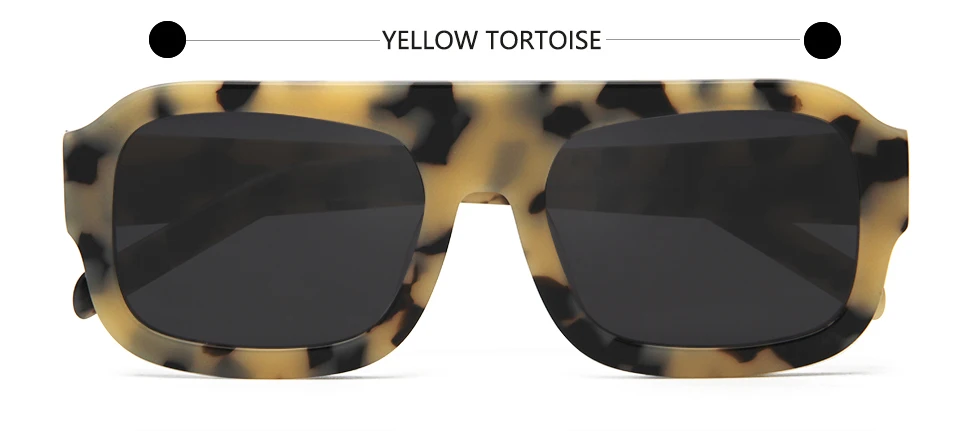 VEH Brand Design Acetate Big Vintage Pilot Sunglasses Men Oversized Frame Square Sun Glasses For Women Sunnies Female UV400