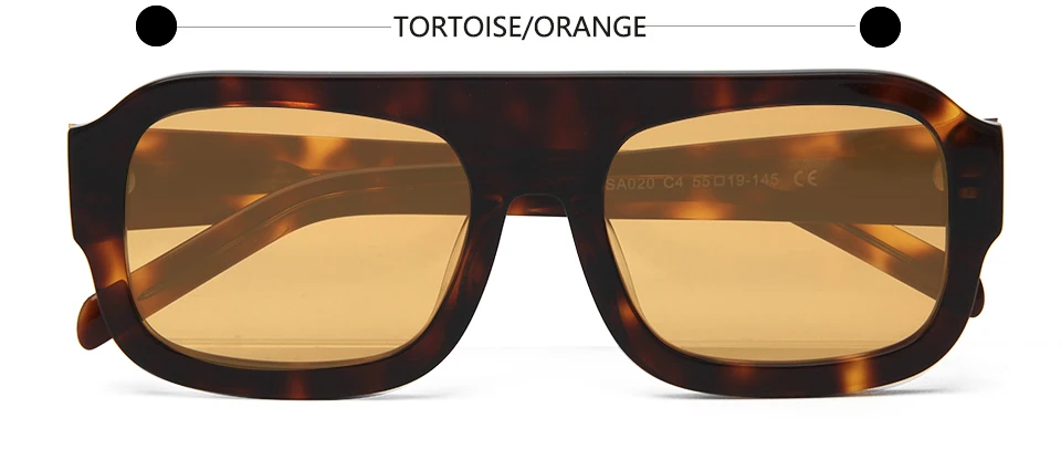 VEH Brand Design Acetate Big Vintage Pilot Sunglasses Men Oversized Frame Square Sun Glasses For Women Sunnies Female UV400