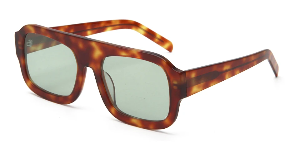 VEH Brand Design Acetate Big Vintage Pilot Sunglasses Men Oversized Frame Square Sun Glasses For Women Sunnies Female UV400