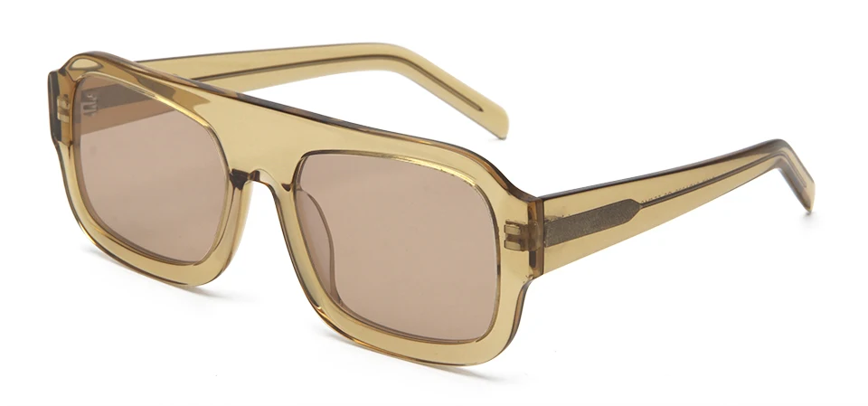 VEH Brand Design Acetate Big Vintage Pilot Sunglasses Men Oversized Frame Square Sun Glasses For Women Sunnies Female UV400