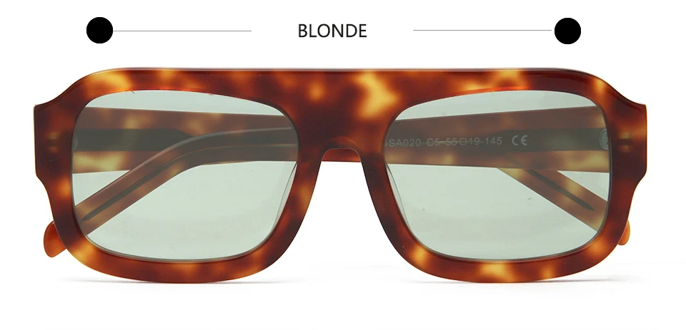 VEH Brand Design Acetate Big Vintage Pilot Sunglasses Men Oversized Frame Square Sun Glasses For Women Sunnies Female UV400