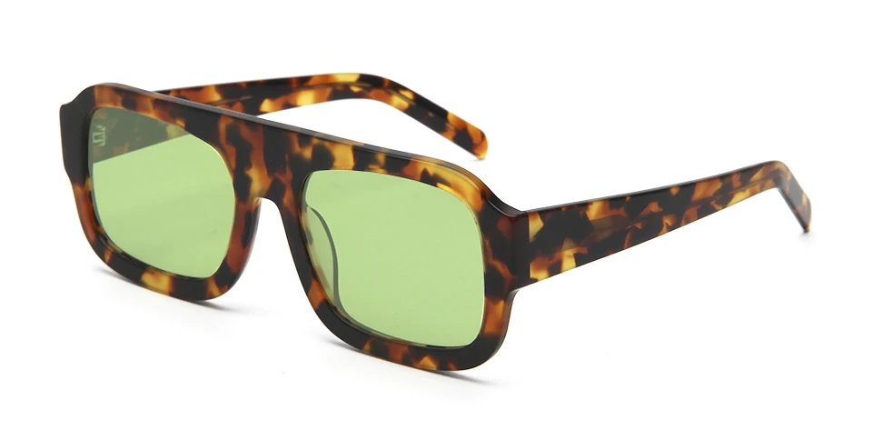 VEH Brand Design Acetate Big Vintage Pilot Sunglasses Men Oversized Frame Square Sun Glasses For Women Sunnies Female UV400