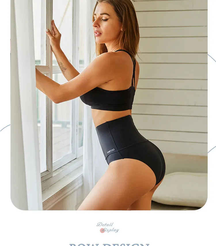 2Pcs/Set High Waist Panties Women Body Slimming Underwear Breathable Comfortable Briefs Solid Briefs Breathable Lingerie