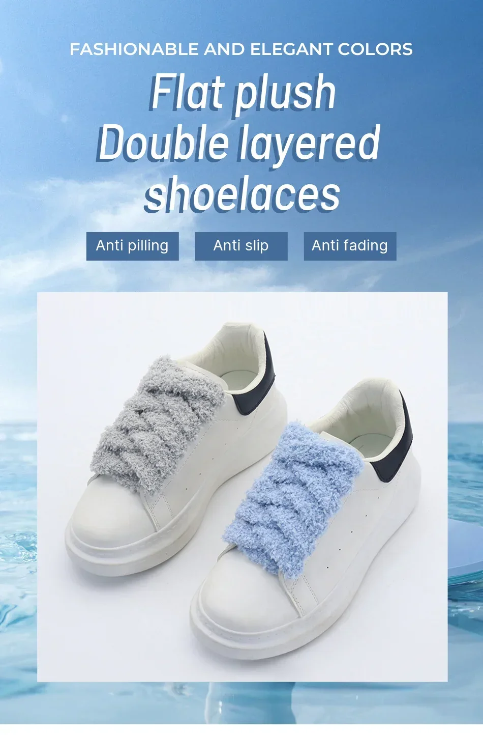 Fall Autumn Winter Fuzzy Shoelaces Soft 15mm Big Fat Plush Towel Laces Halloween Christmas Decoration for Adults Casual Sneakers