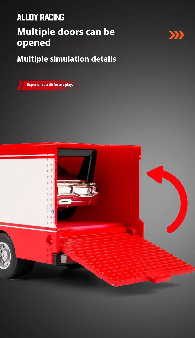 1:64 Alloy Truck Cab Model, Retro Style with Pull-Back Motor Action, Perfect Kids Toy, Miniature Collector's Item