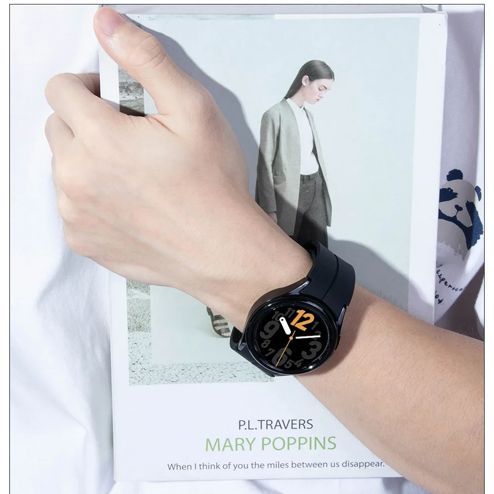 No Gap Magnetic Silicone Strap For Samsung Galaxy Watch 7 6 5 4 44mm 40mm Pro 45mm Bracelet Galaxy Watch6 Classic 43mm 47mm Band