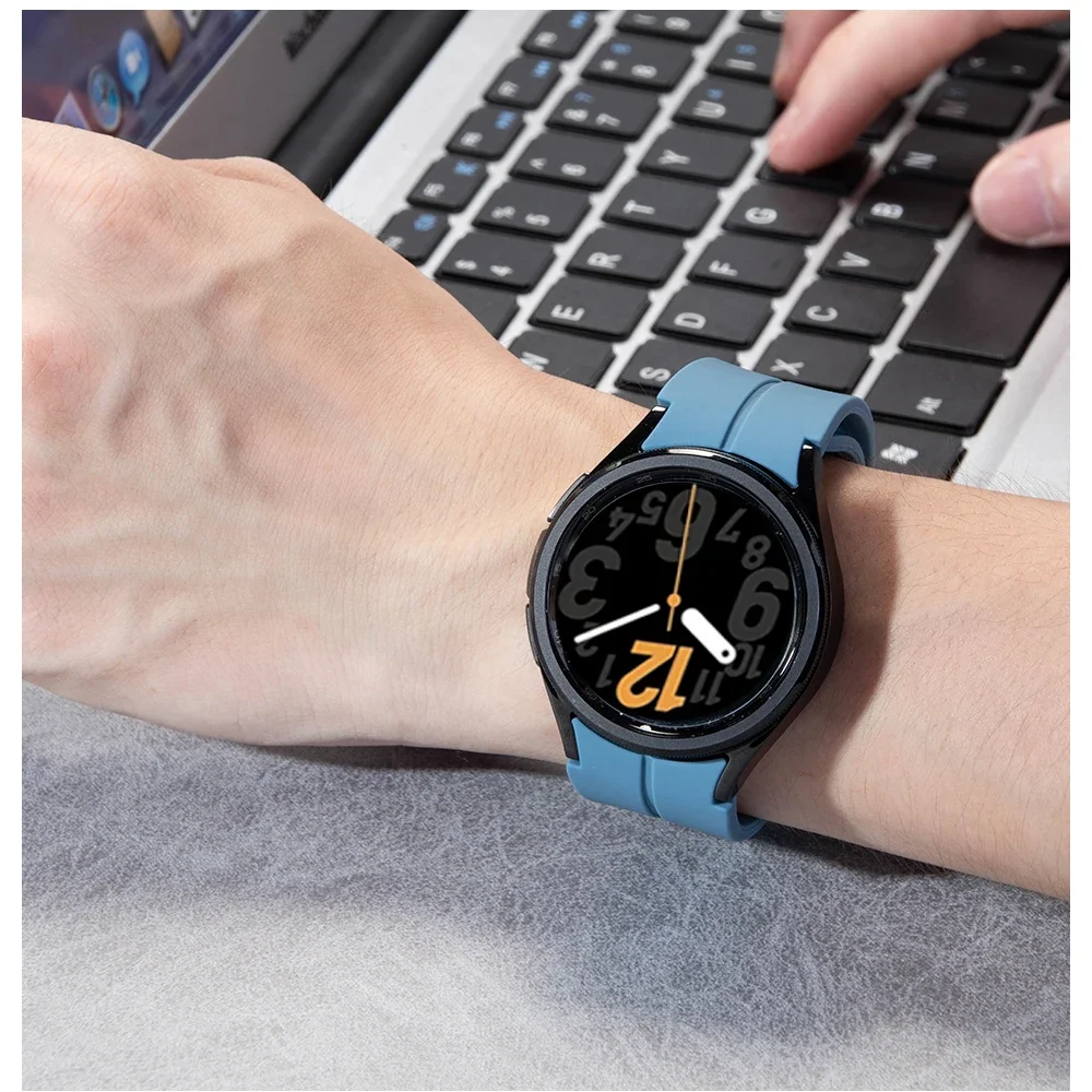 No Gap Magnetic Silicone Strap For Samsung Galaxy Watch 7 6 5 4 44mm 40mm Pro 45mm Bracelet Galaxy Watch6 Classic 43mm 47mm Band