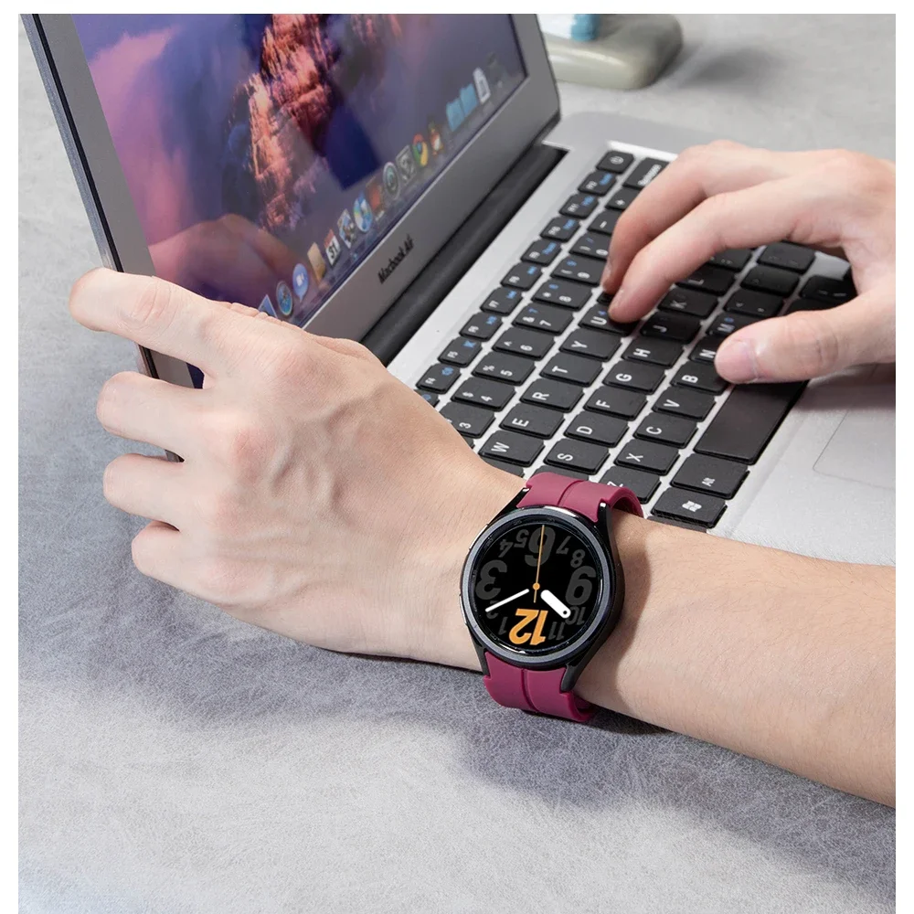 No Gap Magnetic Silicone Strap For Samsung Galaxy Watch 7 6 5 4 44mm 40mm Pro 45mm Bracelet Galaxy Watch6 Classic 43mm 47mm Band