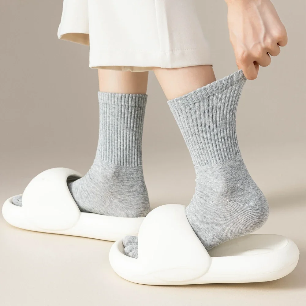 4 Pairs Women Toe Socks Five Finger Socks High Quality Cotton Autumn Spring Middle Tube Sports Socks with Separate Fingers
