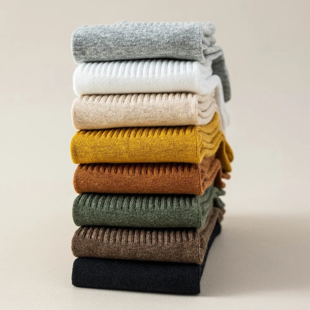 4 Pairs Women Toe Socks Five Finger Socks High Quality Cotton Autumn Spring Middle Tube Sports Socks with Separate Fingers