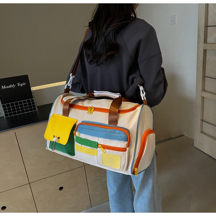 Travel Bag, Duffel Bag Cosmetics Bag, Professional Fitness Bag, Yoga Swimming Training Backpack, Satchel Shoulder Crossbody Tote Bag, Suitable for Men and Women