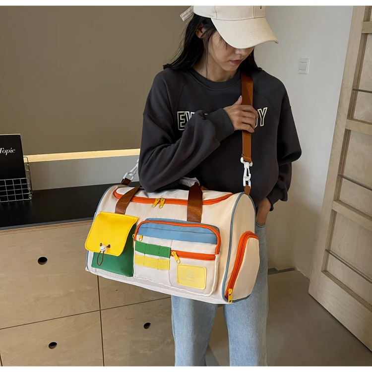 Travel Bag, Duffel Bag Cosmetics Bag, Professional Fitness Bag, Yoga Swimming Training Backpack, Satchel Shoulder Crossbody Tote Bag, Suitable for Men and Women