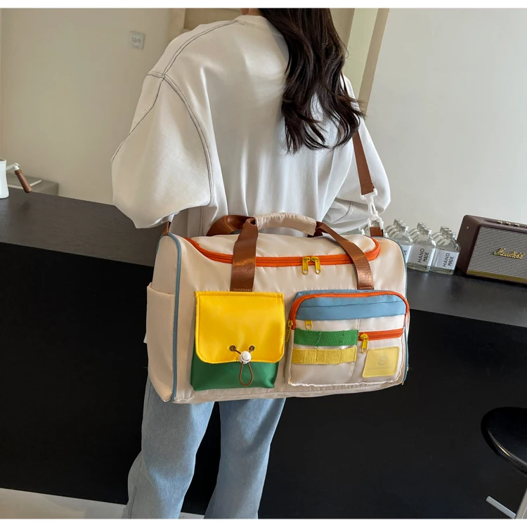 Travel Bag, Duffel Bag Cosmetics Bag, Professional Fitness Bag, Yoga Swimming Training Backpack, Satchel Shoulder Crossbody Tote Bag, Suitable for Men and Women