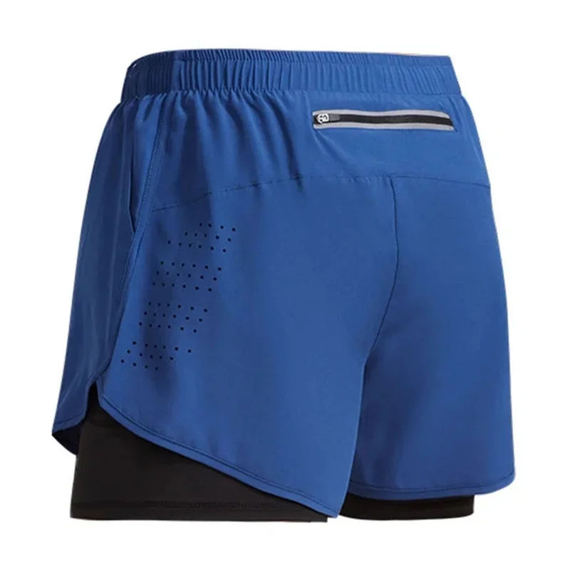 2026 New Men's Fitness Training Shorts Summer 2 In 1 Quick Dry Gym Beach Running Double-deck Shorts Outdoor Sportswear Men Short