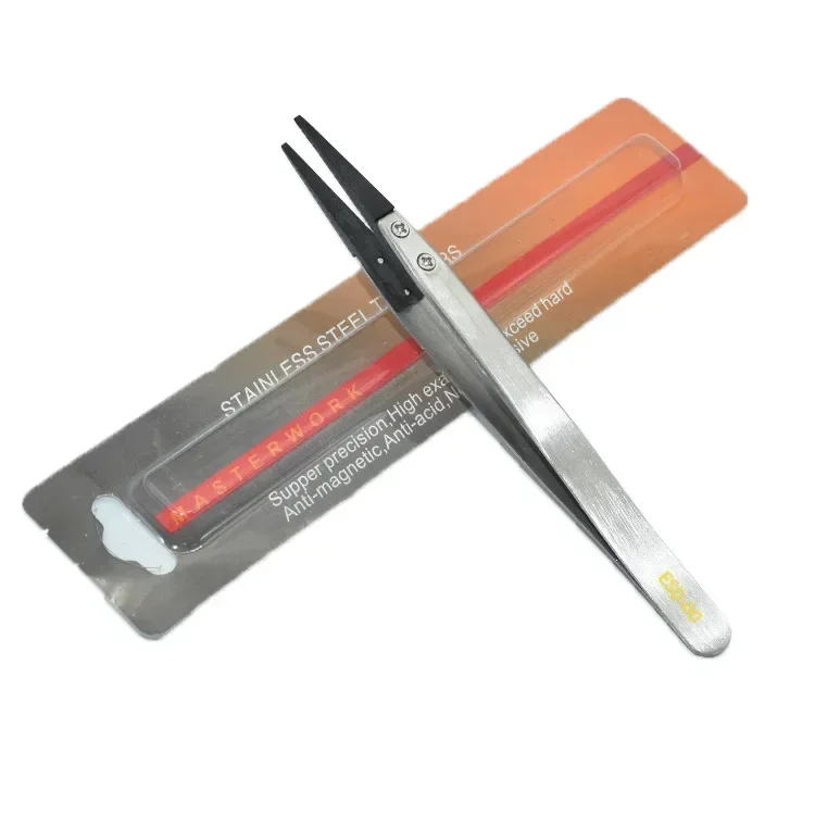 1-5PC Watch Hands Installation Work Tweezers Straight Elbow Handle Stainless Antistatic Plastic Tweezers ESD-259 ESD-259A ESD-7A