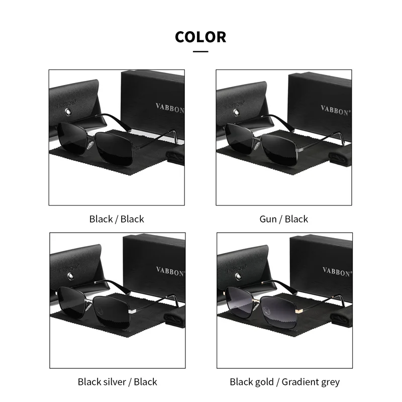VABBON Sunglasses Polarized Sunglasses For Men Anti-uv Retro Driving Glasses 9182