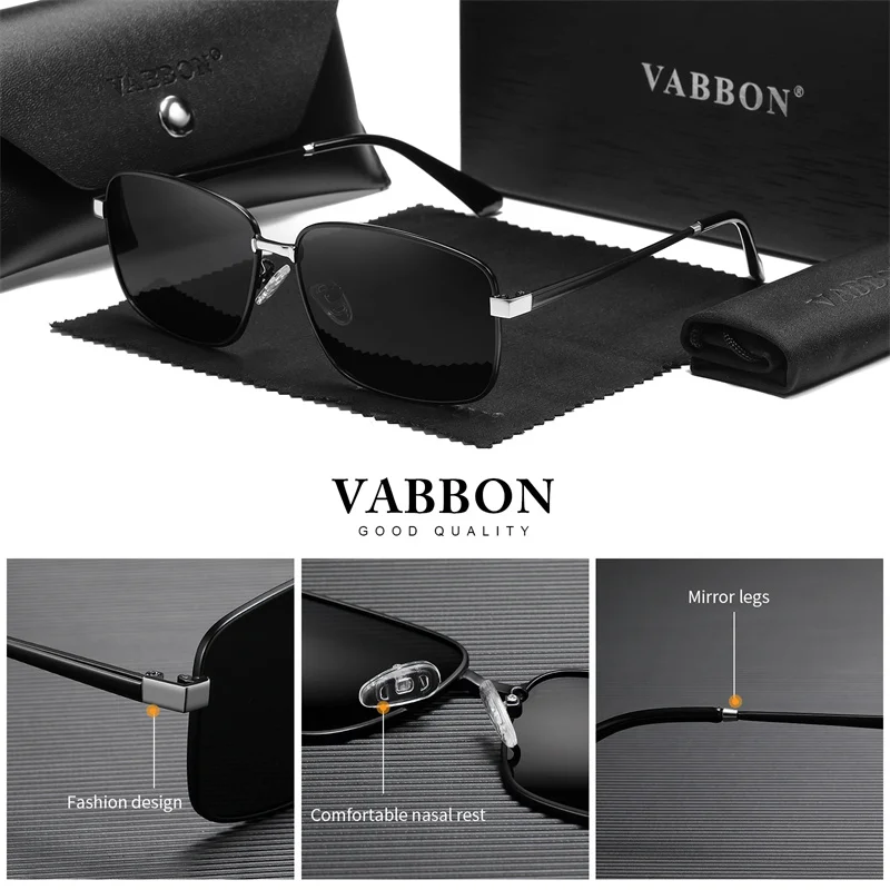VABBON Sunglasses Polarized Sunglasses For Men Anti-uv Retro Driving Glasses 9182