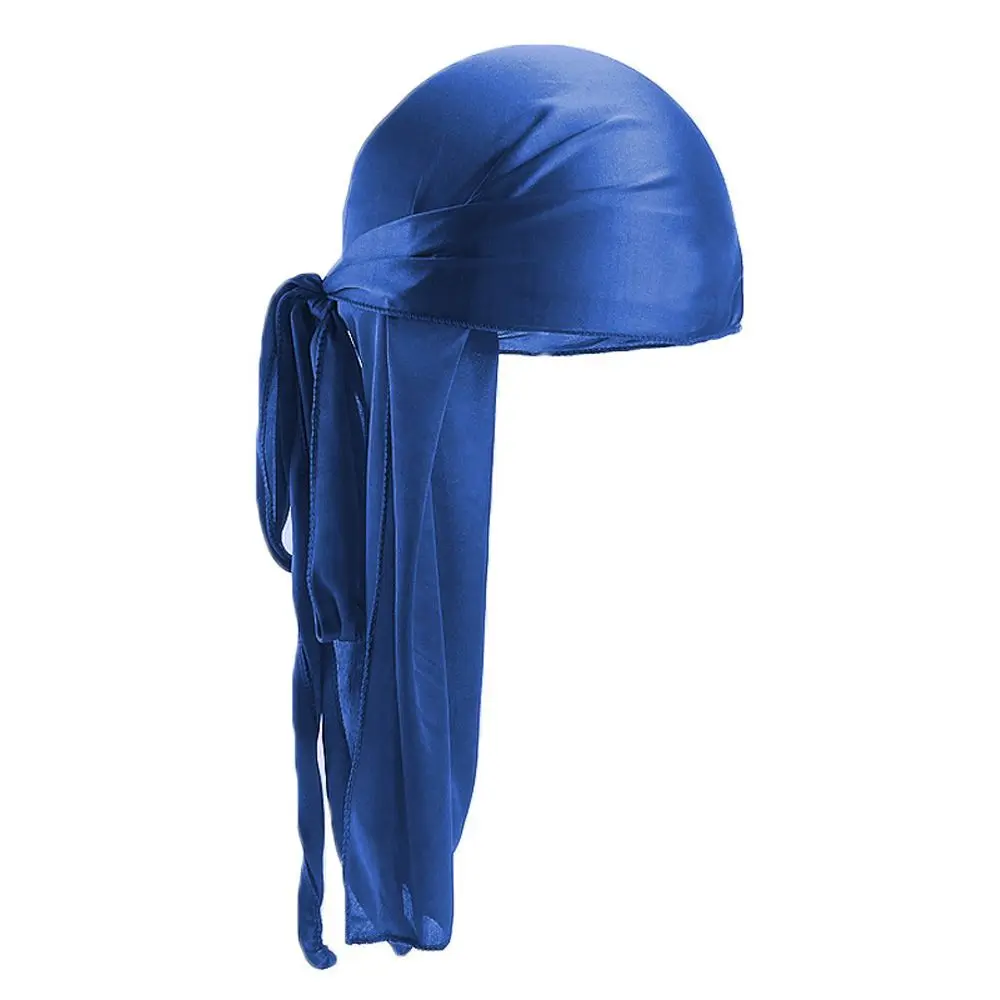 Men Women Bandana Silk Durag Turban Hijab Pirate Hat Cancer Head Scarf Chemo Cap Pre-Tied Headwrap