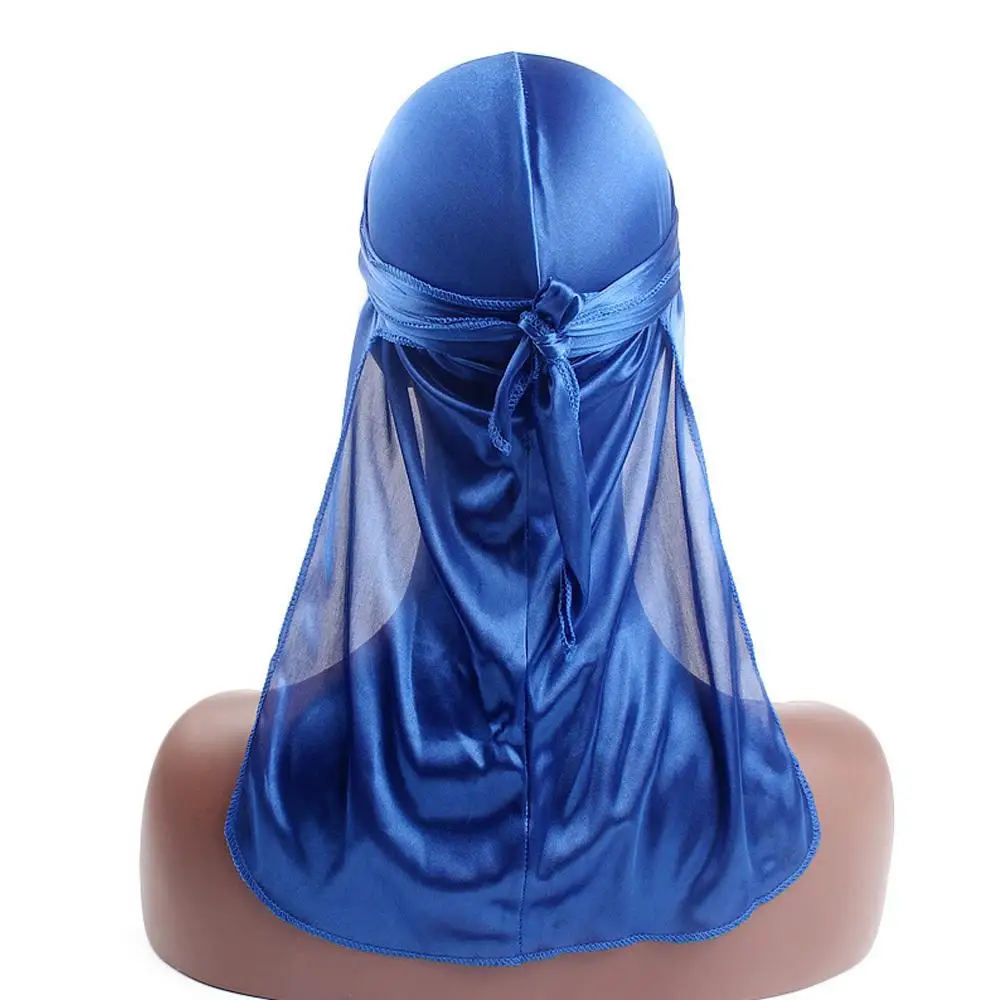 Men Women Bandana Silk Durag Turban Hijab Pirate Hat Cancer Head Scarf Chemo Cap Pre-Tied Headwrap