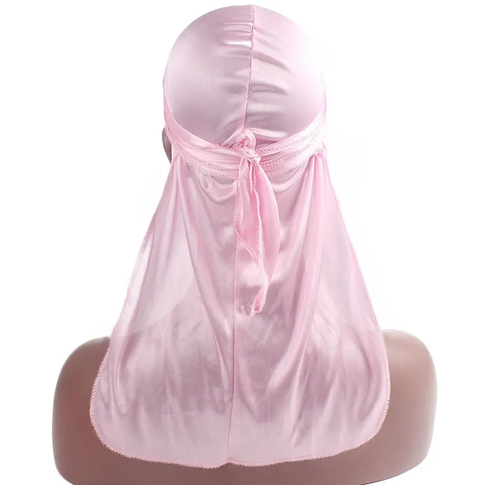 Men Women Bandana Silk Durag Turban Hijab Pirate Hat Cancer Head Scarf Chemo Cap Pre-Tied Headwrap