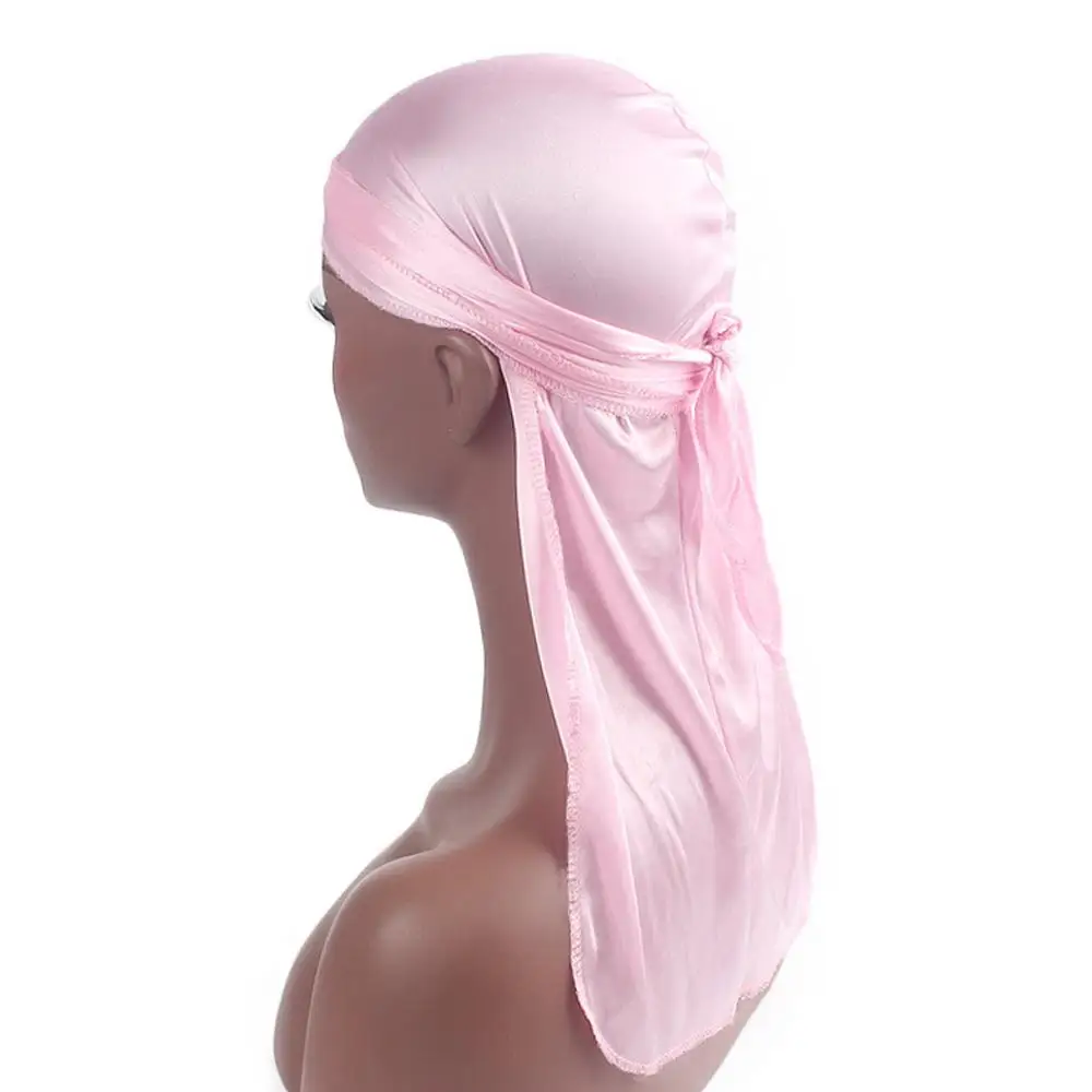 Men Women Bandana Silk Durag Turban Hijab Pirate Hat Cancer Head Scarf Chemo Cap Pre-Tied Headwrap