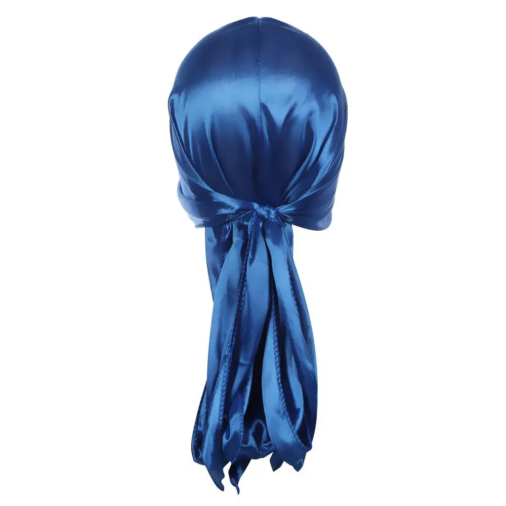 Men Women Bandana Silk Durag Turban Hijab Pirate Hat Cancer Head Scarf Chemo Cap Pre-Tied Headwrap